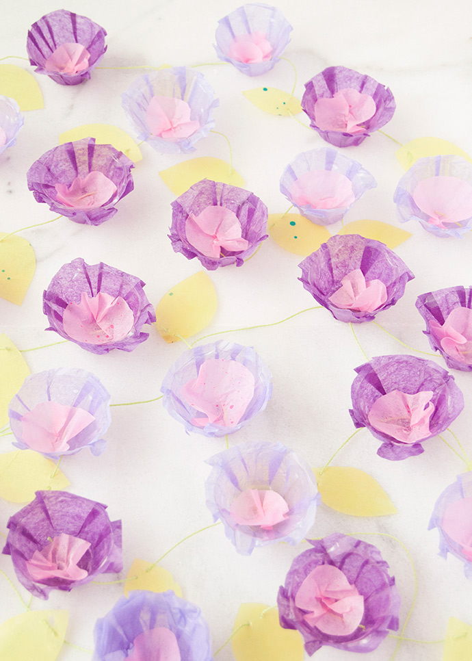 Egg Carton Floral Garland