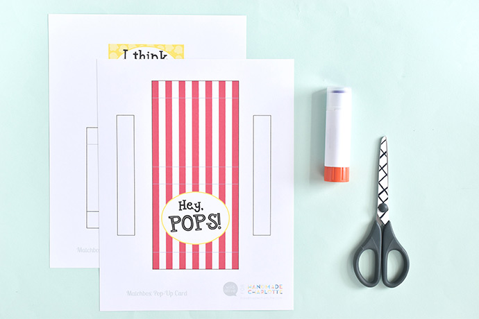 Printable Matchbox Pop-Up Cards