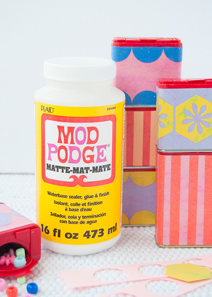 Mod Podge Upcycled Blocks