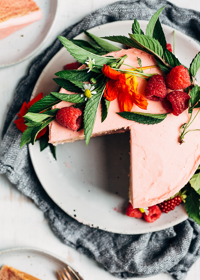 Fresh Raspberry Layer Cake