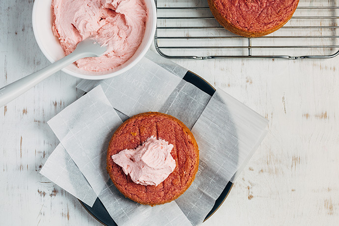 Fresh Raspberry Layer Cake