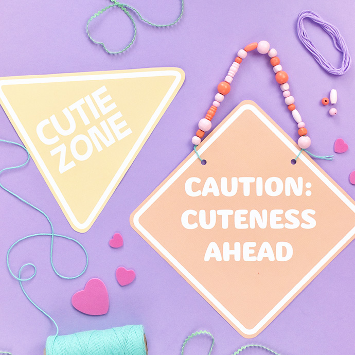 Crafty Cute Road Sign Mini-Posters