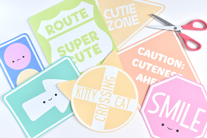 Crafty Cute Road Sign Mini-Posters