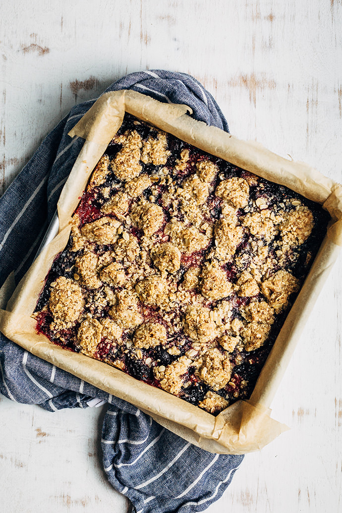 Triple Berry Oat Crumb Bars