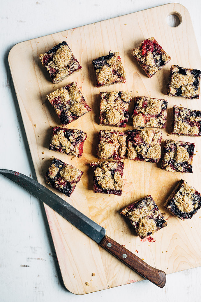 Triple Berry Oat Crumb Bars