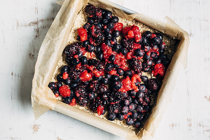 Triple Berry Oat Crumb Bars