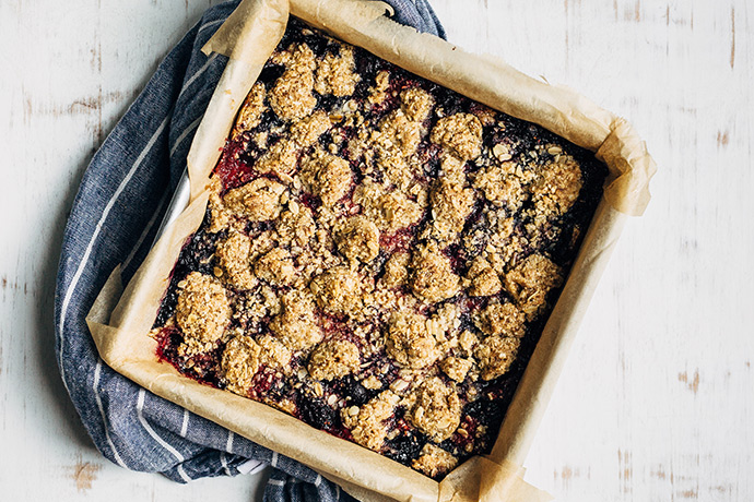 Triple Berry Oat Crumb Bars