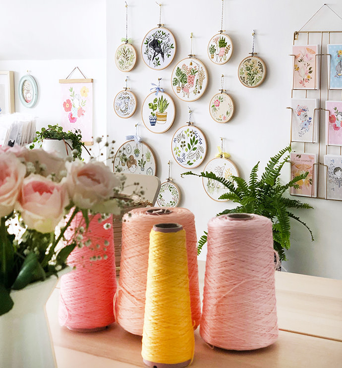 A Sneak Peak into an Embroidery Artist's Studio