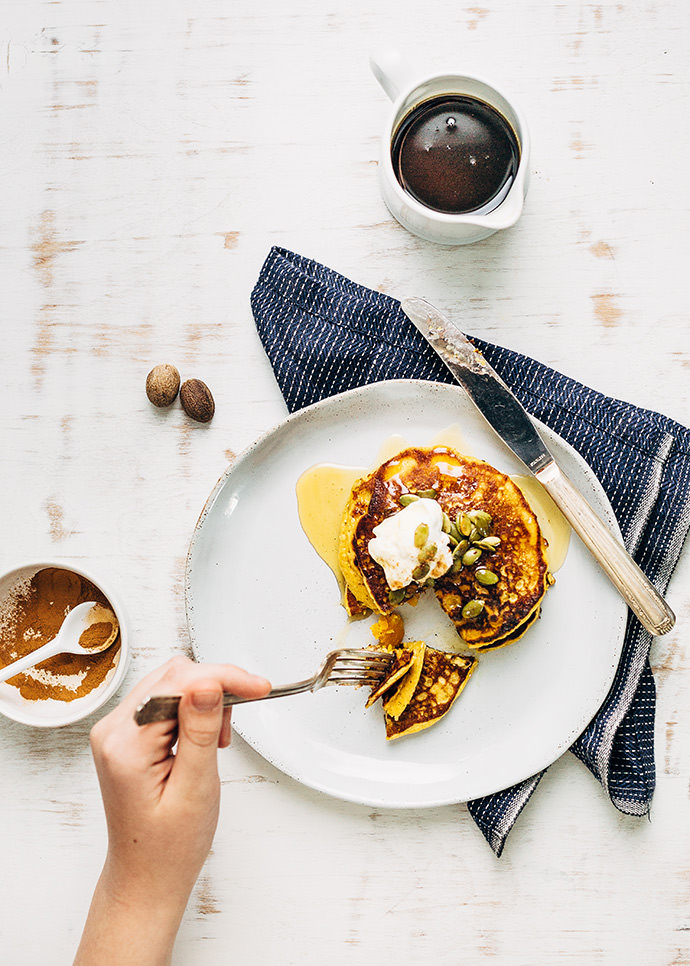 Whole Wheat Pumpkin Pancakes