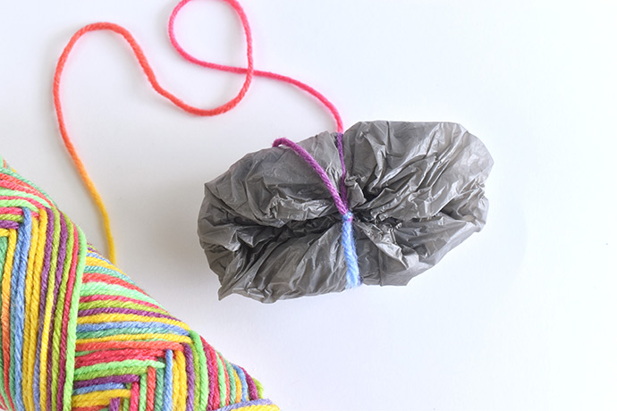 Recycled Bag Wrapped "Rocks"