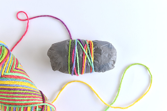 Recycled Bag Wrapped "Rocks"