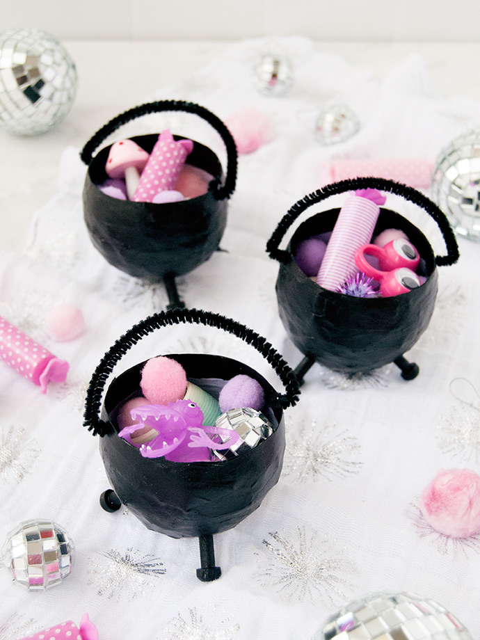 Mini Halloween Cauldron Party Favors