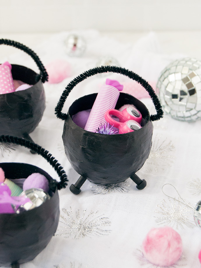 Mini Halloween Cauldron Party Favors