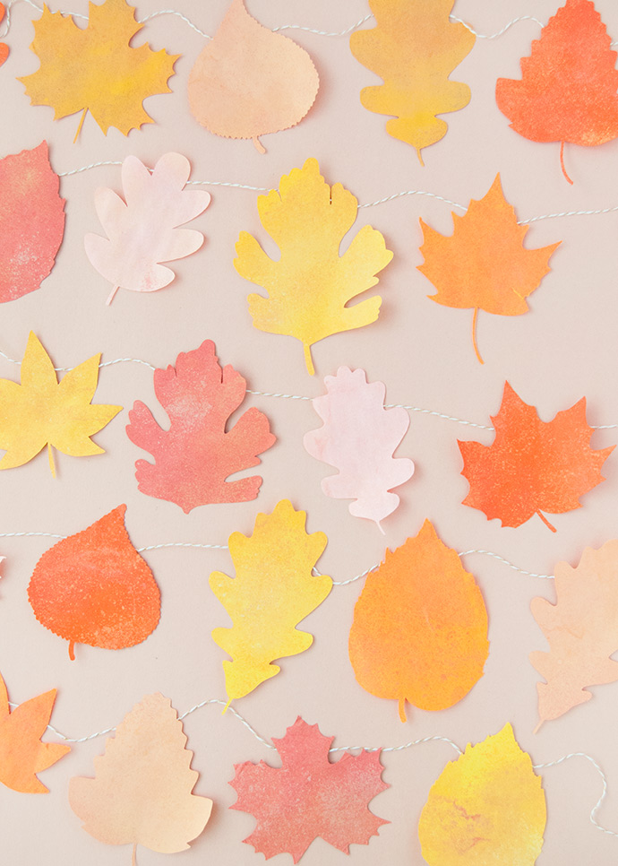 Chalky Fall Leaf Garland