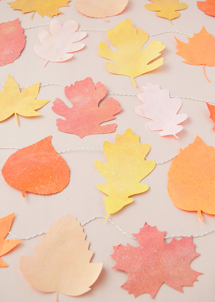 Chalky Fall Leaf Garland