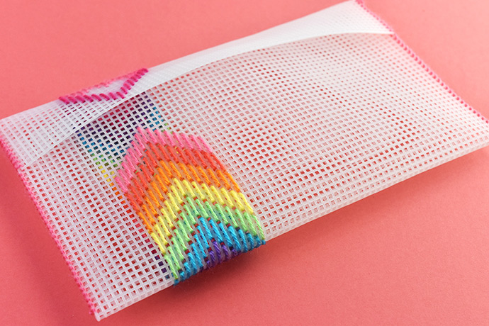 Stitch a Rainbow Plastic Canvas Pouch