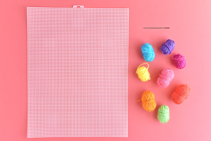 Stitch a Rainbow Plastic Canvas Pouch