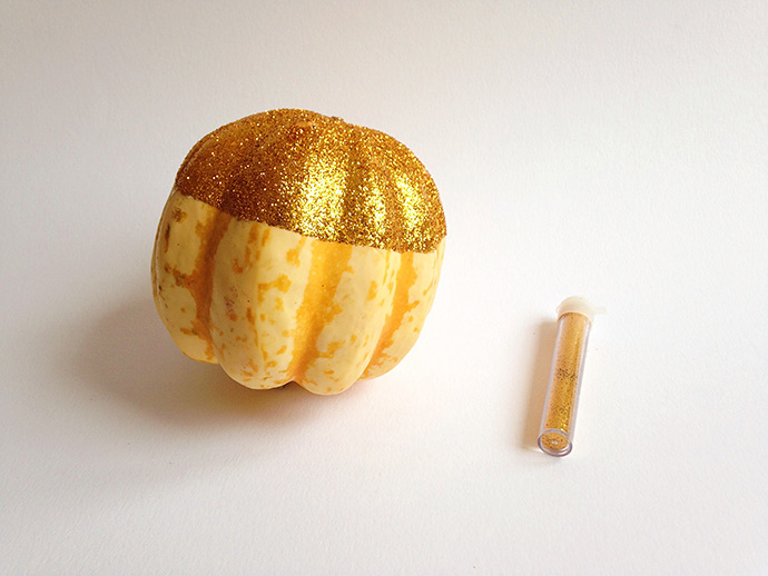 No Carve Glitter Pumpkins