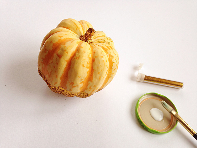 No Carve Glitter Pumpkins