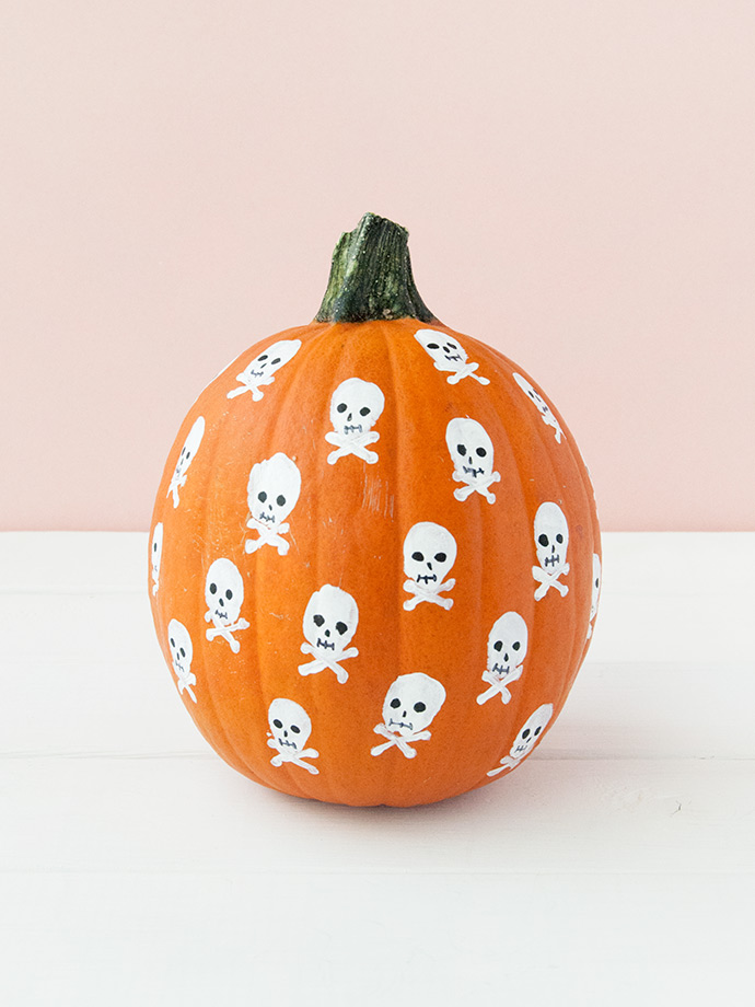 Painted Fingerprint Pumpkins for Kids