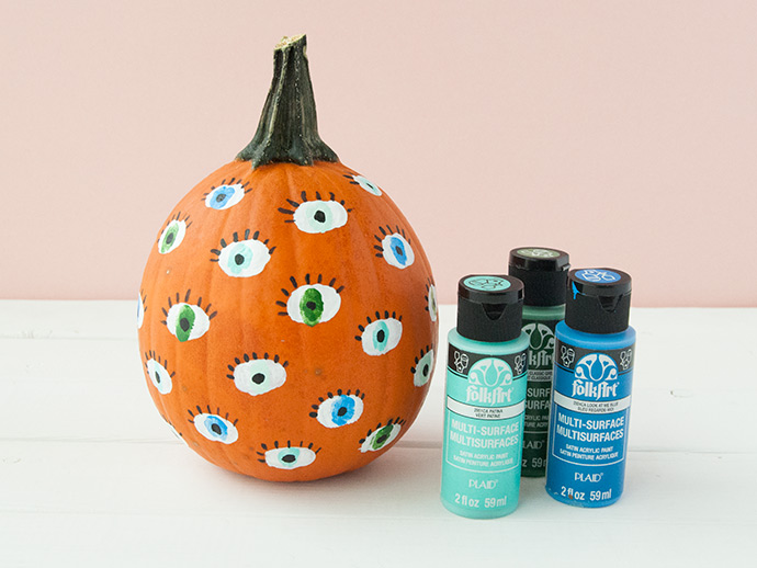 Painted Fingerprint Pumpkins for Kids