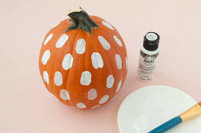 Painted Fingerprint Pumpkins for Kids