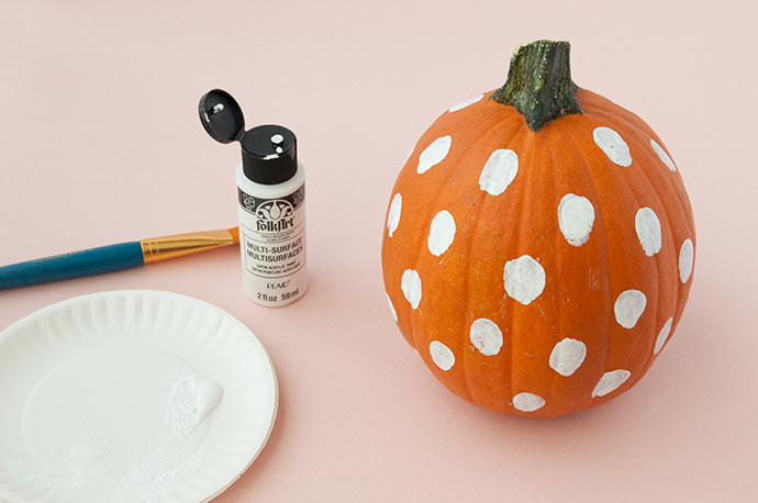 Painted Fingerprint Pumpkins for Kids