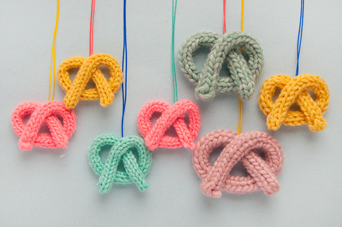 French Knit Pretzel Necklaces