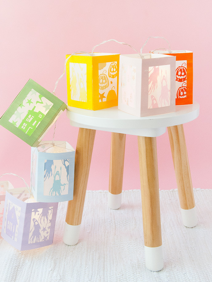 Rainbow Halloween Paper Lanterns