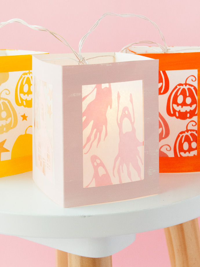 Rainbow Halloween Paper Lanterns