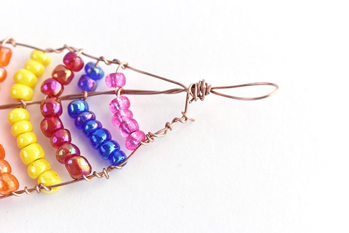 Beaded Fall Feather Suncatchers