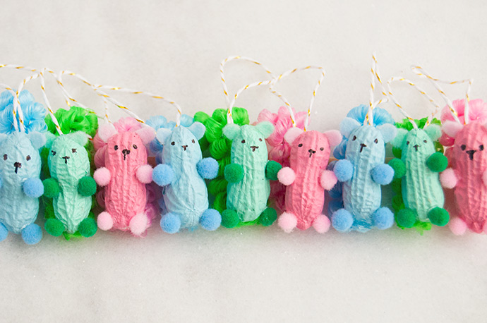 Peanut Squirrel Ornaments