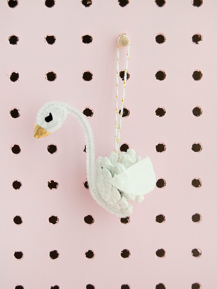 Pinecone Swan Ornaments