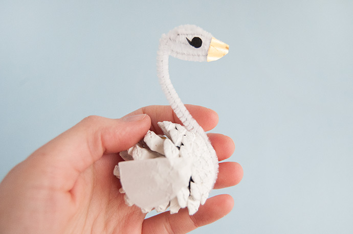 Pinecone Swan Ornaments