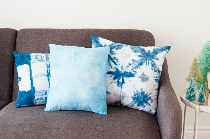 How to Make Shibori Pillows for the Holidays