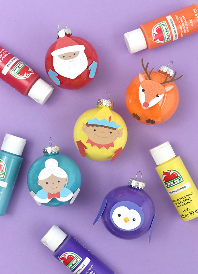 Printable Cut and Paste Christmas Ornaments