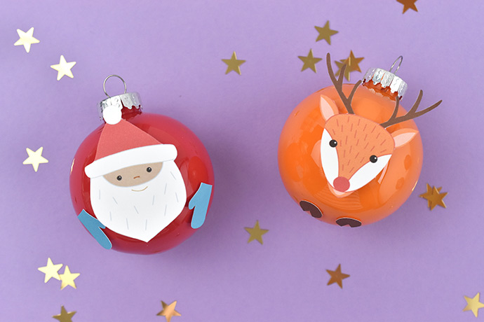 Printable Cut and Paste Christmas Ornaments