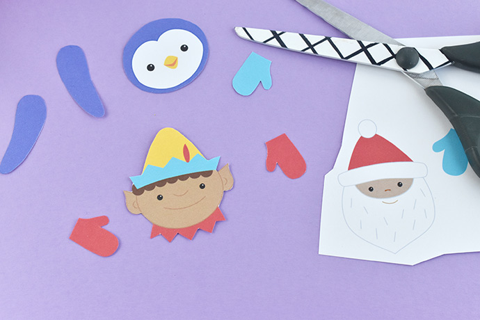 Printable Cut and Paste Christmas Ornaments