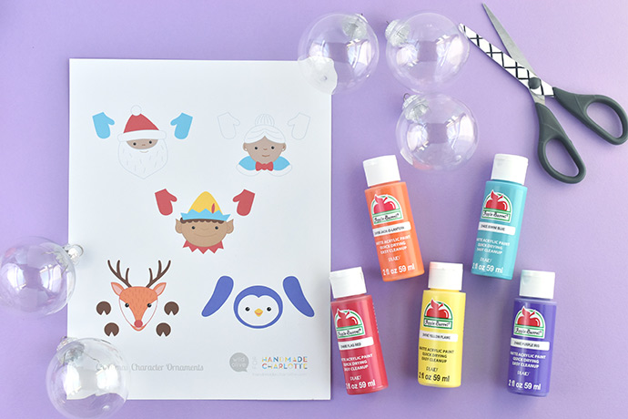 Printable Cut and Paste Christmas Ornaments