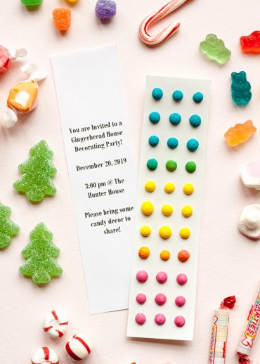 Faux Candy Button Invitations