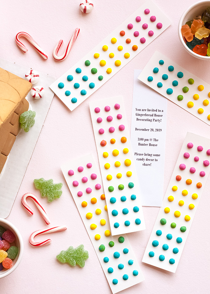 Faux Candy Button Invitations