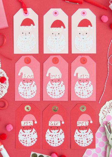 Doily Santa Gift Tags