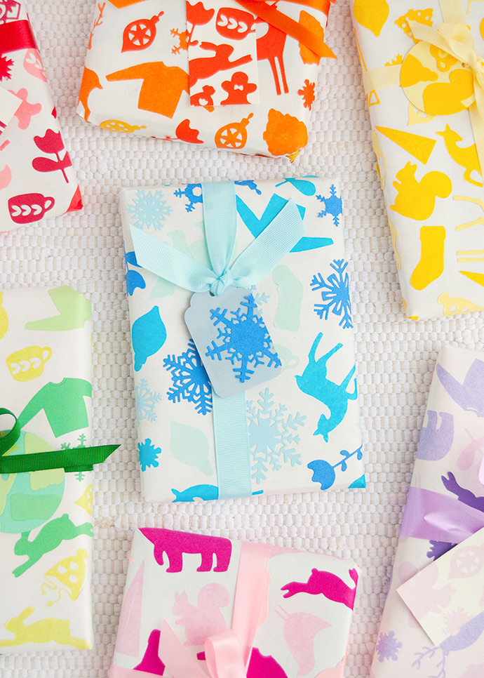 Rainbow Christmas Wrapping Paper