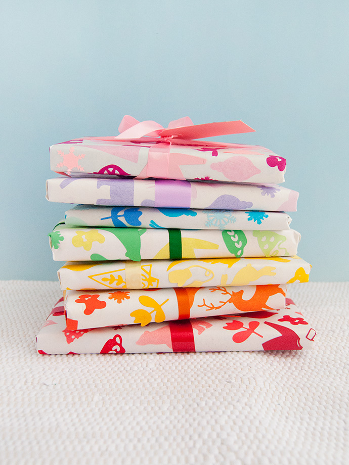 Rainbow Christmas Wrapping Paper