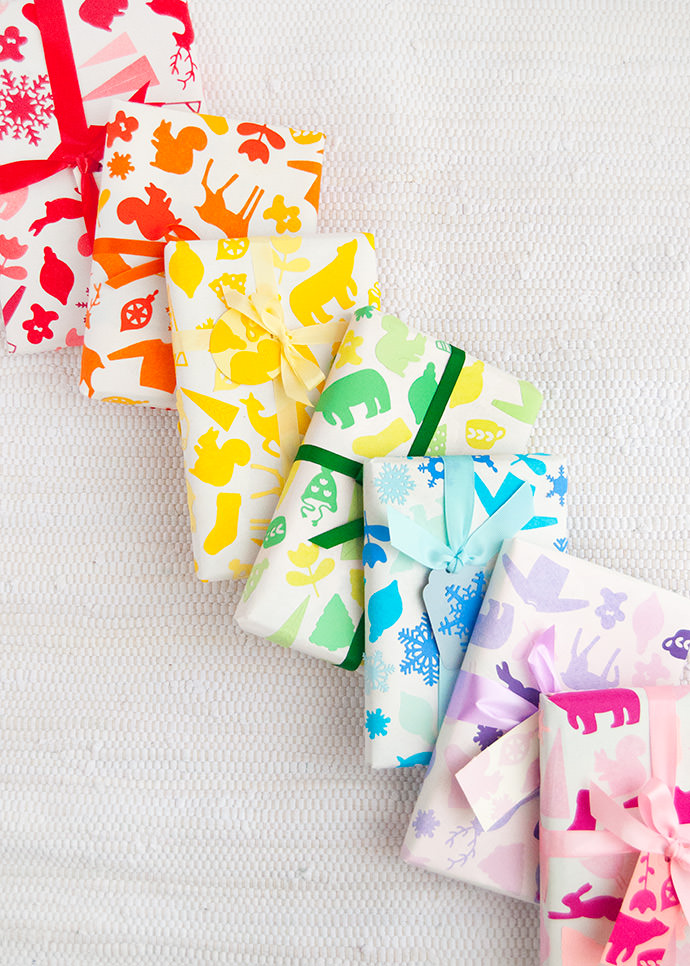 Rainbow Christmas Wrapping Paper