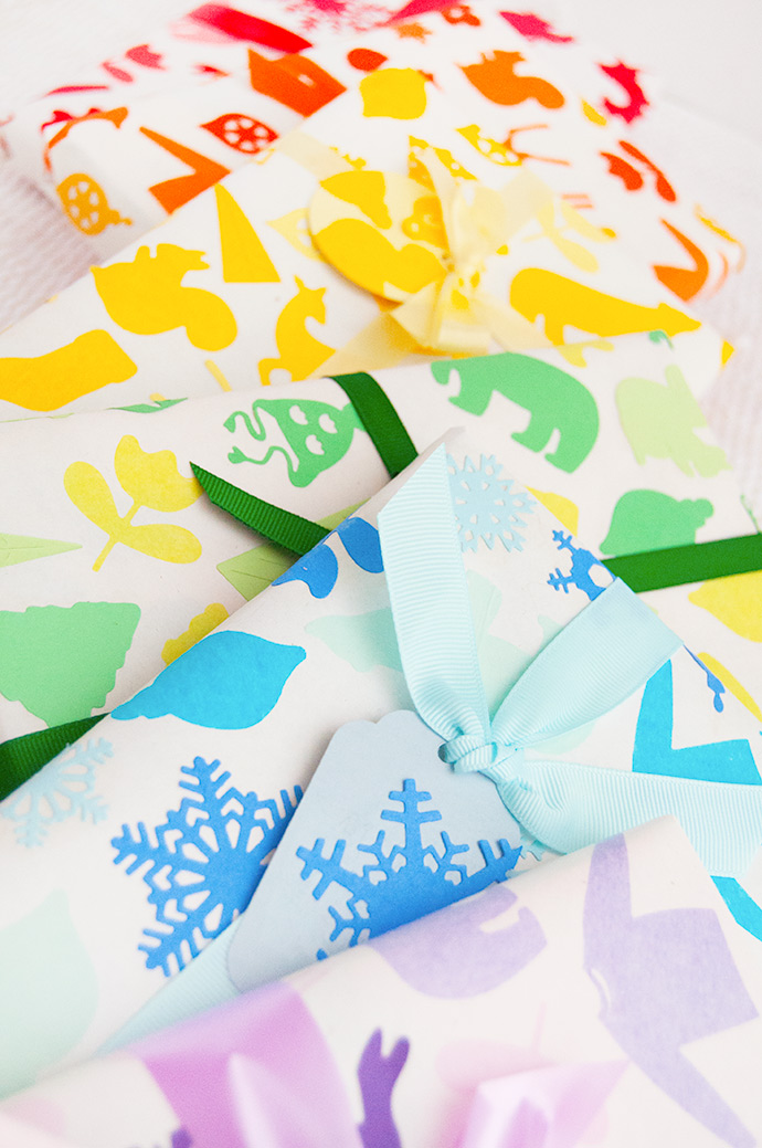 Rainbow Christmas Wrapping Paper
