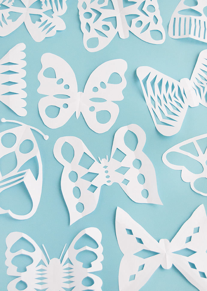 Butterfly Paper Snowflakes