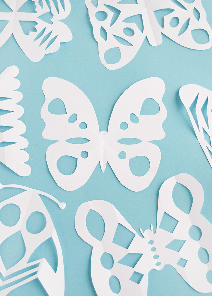 Butterfly Paper Snowflakes