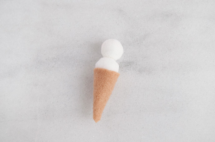 Snowman Ice Cream Cone Ornament