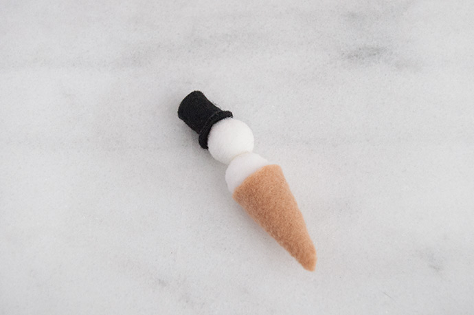 Snowman Ice Cream Cone Ornament